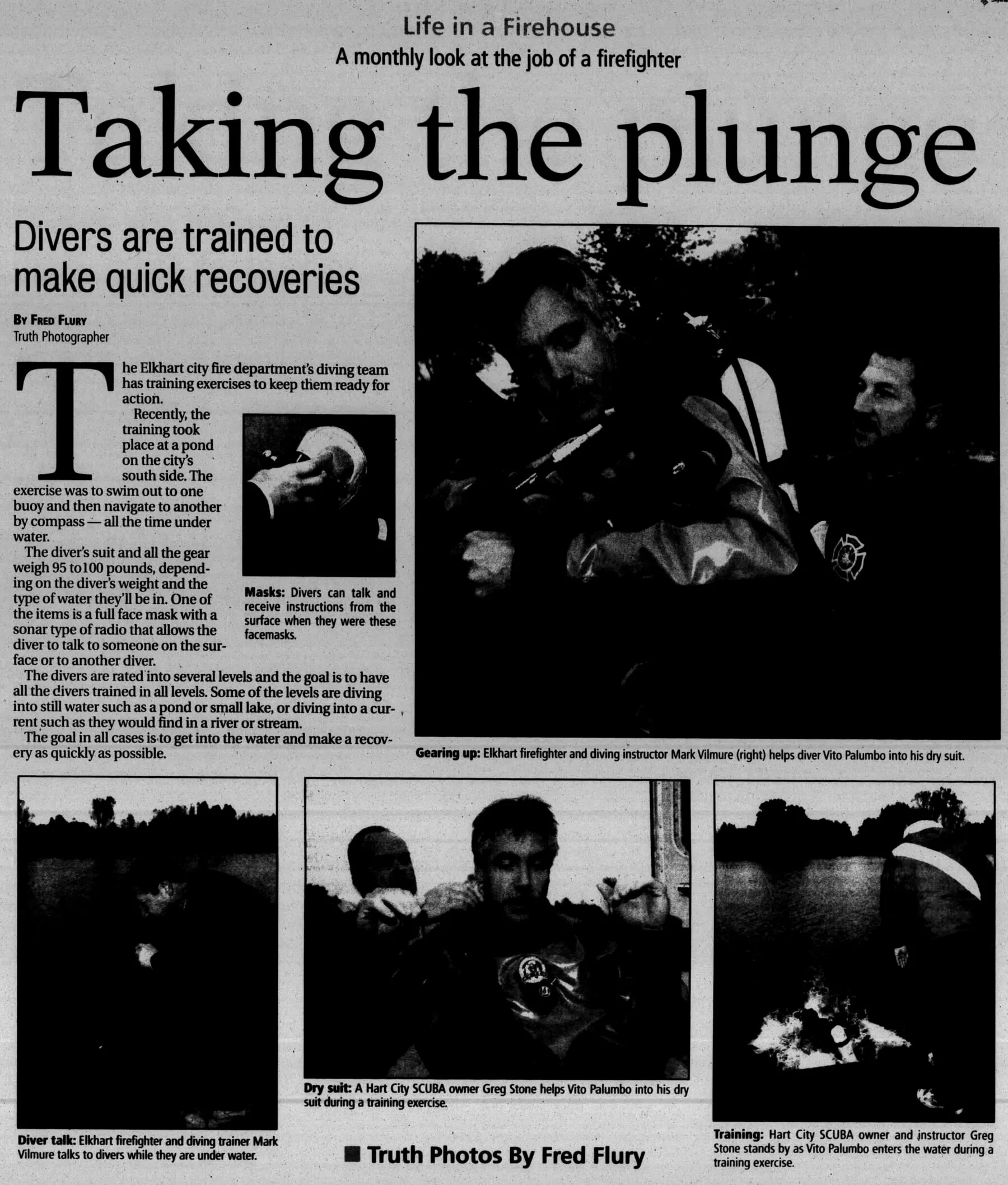 Taking the plunge, The Elkhart Truth, October 27, 2007, page 39
